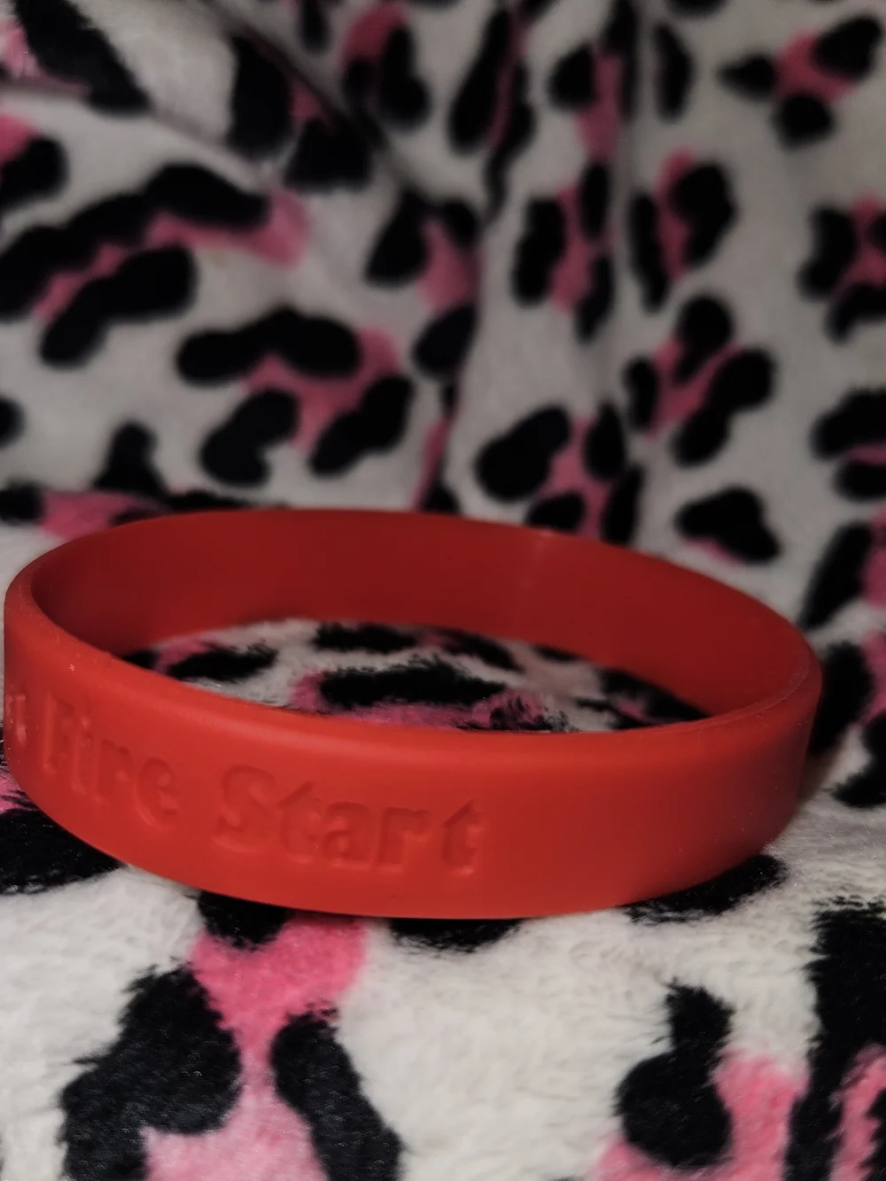 Red Silicone Awareness Bracelet - Unbranded